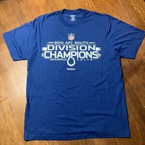 NFL 2010 South Division Champions Indianapolis Colts T shirt XL football sports